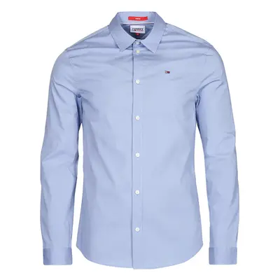 Tommy Jeans TJM ORIGINAL STRETCH SHIRT Modrá