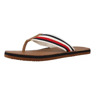 Tommy Hilfiger LEATHER BEACH SANDAL Hnědá