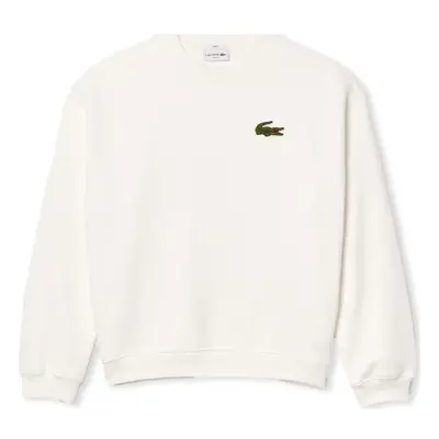 Lacoste Loose Fit Badge Accent Sweatshirt - Blanc Bílá