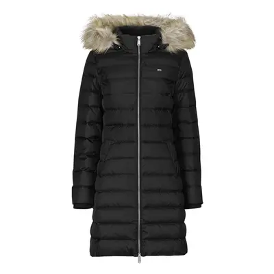 Tommy Jeans TJW ESSENTIAL HOODED DOWN COAT Tmavě modrá