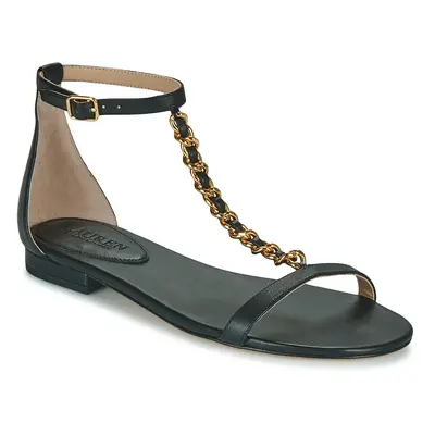 Lauren Ralph Lauren ELISE-SANDALS-FLAT SANDAL Černá