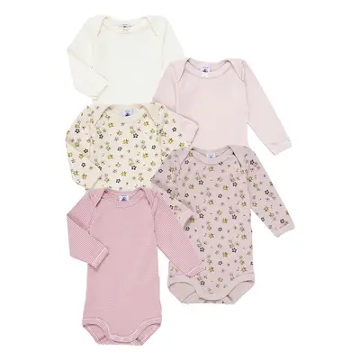 Petit Bateau BODY US ML ROSAMINI PACK X5 Růžová