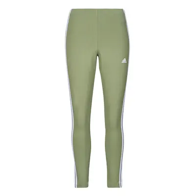 adidas Essentials 3-Stripes High-Waisted Single Jersey Leggings Zelená