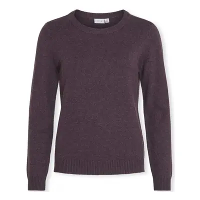 Vila Noos Ril O-Neck L/S - Plum Perfect Fialová