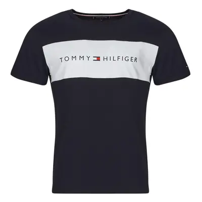 Tommy Hilfiger SS T-SHIRT BLOCK LOGO Modrá