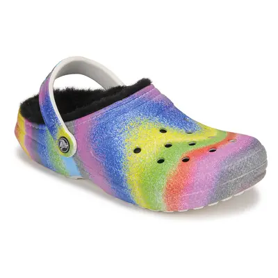 Crocs CLASSIC LINED SPRAY DYE CLOG Bílá