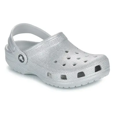 Crocs Classic Glitter Clog K Stříbrná