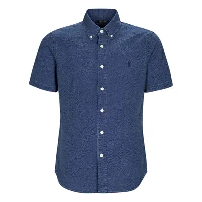 Polo Ralph Lauren CHEMISE COUPE DROITE EN SEERSUCKER Modrá