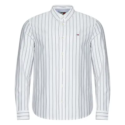 Tommy Jeans TJM REG OXFORD STRIPE SHIRT Bílá