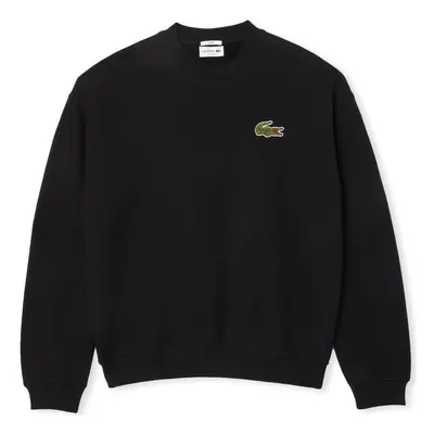 Lacoste Loose Fit Badge Accent Sweatshirt - Noir Černá