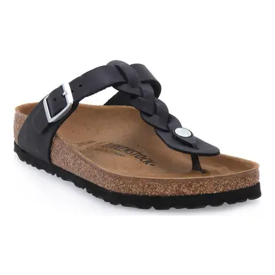 Birkenstock GIZEH BRAIDED BLK OILED CALZ S Černá