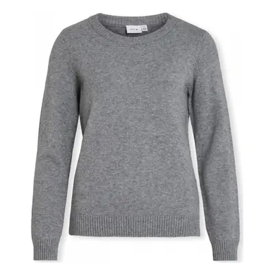 Vila Noos Ril O-Neck L/S - Medium Grey Šedá