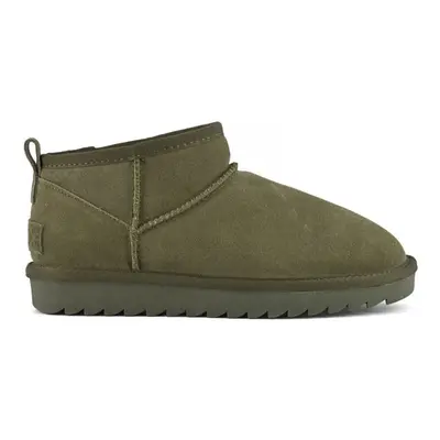 Colors of California Short winter boot in suede Zelená