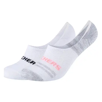 Skechers 2PPK Mesh Ventilation Footies Socks Bílá