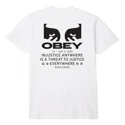 Obey justice everywhere Bílá