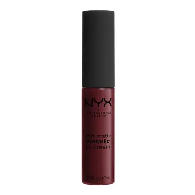 Nyx Professional Make Up Soft Matte Metallic Cream Lipstick - Budapest Hnědá