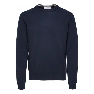 Selected Wool Jumper New Coban - Sky Captain Kelp Modrá