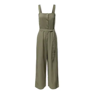 Only Caro Linen Jumpsuit S/S - Deep Lichen Zelená