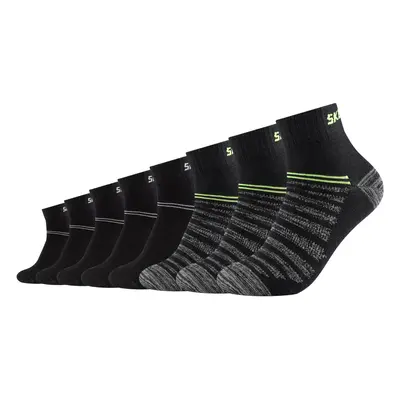 Skechers 3PPK Unisex Mesh Ventilation Quarter Socks Černá