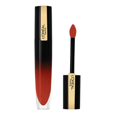 L'oréal Signature Lacquered Liquid Lipstick - 304 Be Unafraid Hnědá