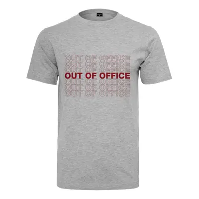 Mister Tee Pánské tričko s nápisem Out Of Office šedé Šedá