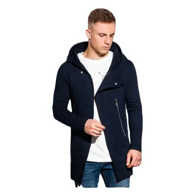 Ombre Pánská mikina na zip s kapucí Hugo UrbanX navy Tmavě modrá