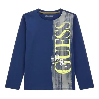 Guess LS T SHIRT Modrá