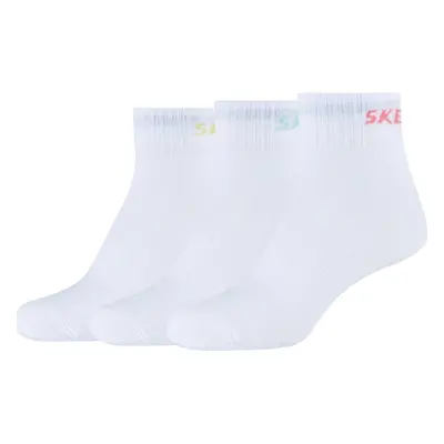 Skechers 3PPK Wm Mesh Ventilation Quarter Socks Bílá