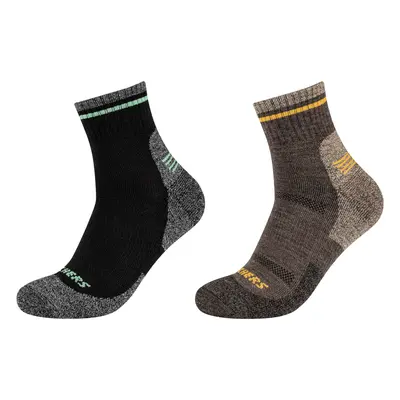 Skechers 2PPK Men Trail Wool Quarter Socks Šedá