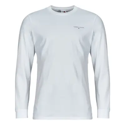 Tommy Jeans TJM SLIM LINEAR CHST L/S TEE EXT Bílá