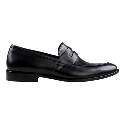 Duo Men Pánské penny loafers mokasíny alessio černá Černá