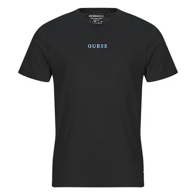 Guess SS BSC PAINTED QUATTRO G TEE Černá