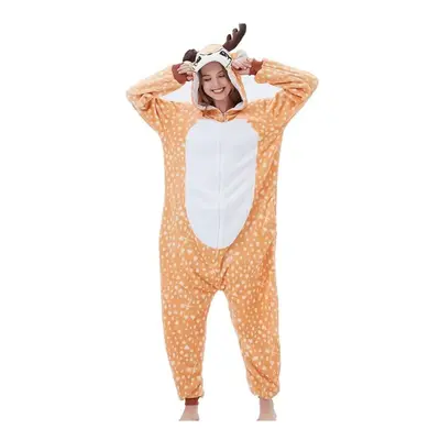 Ekw Unisex zvířecí Kigurumi overal Jelen oranžová Oranžová