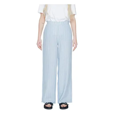 Vero Moda Vmmindy Mw Wide Pinstripe Linen 10304667 Modrá