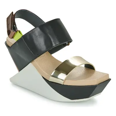 United nude DELTA WEDGE SANDAL Černá