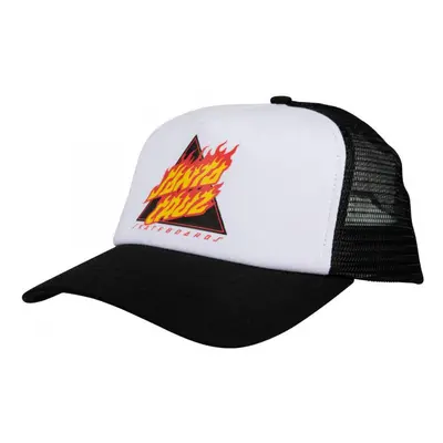 Santa Cruz Flamed not a dot meshback cap Bílá