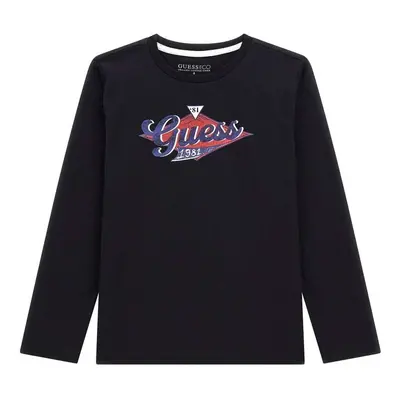 Guess LS T SHIRT Černá