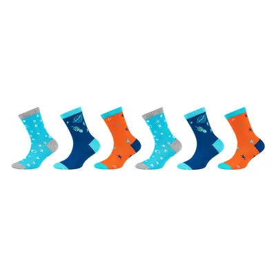 Skechers 3PPK Boys Casual Patterned Socks ruznobarevne