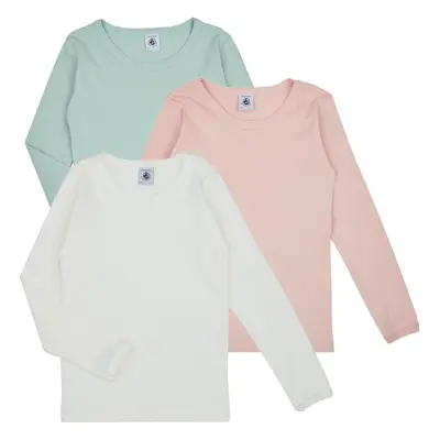 Petit Bateau LOT MANCHES LONGUES X3 ruznobarevne