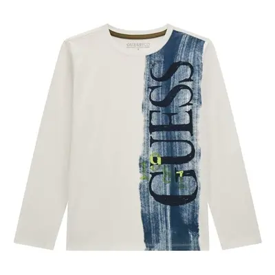 Guess LS T SHIRT Bílá