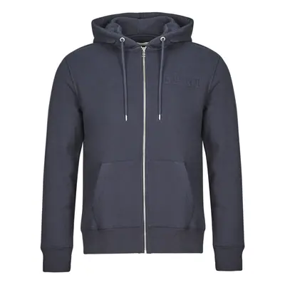 Gant EMBOSSED FULL-ZIP HOODIE Tmavě modrá