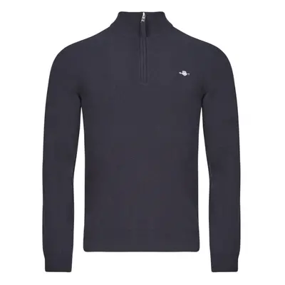 Gant SUPERFINE LAMBSWOOL HALF ZIP Tmavě modrá