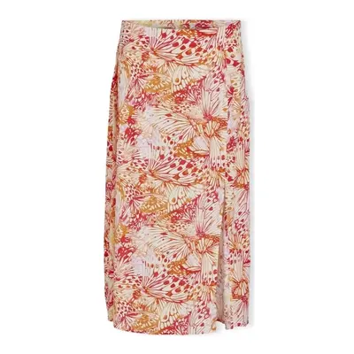 Vila Deniso Fla Skirt - Cloud Dancer/Fla Double ruznobarevne