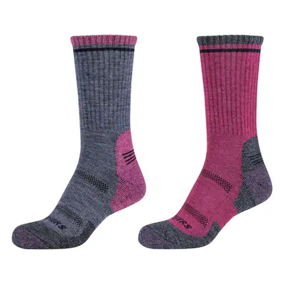 Skechers 2PPK Women Trail Wool Socks Růžová