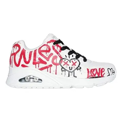 Skechers UNO - GRAFFITI LOVE Bílá