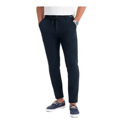 Ombre Pánské chinos Avawn navy Tmavě modrá