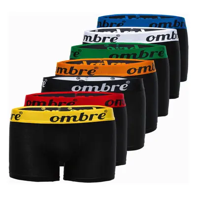 Ombre Pánské boxerky Neer 7 pack mix Černá