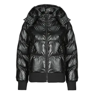 Guess BICE METALLIC HOODIE PUFFER Černá