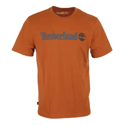 Timberland Linear Logo Short Sleeve Hnědá