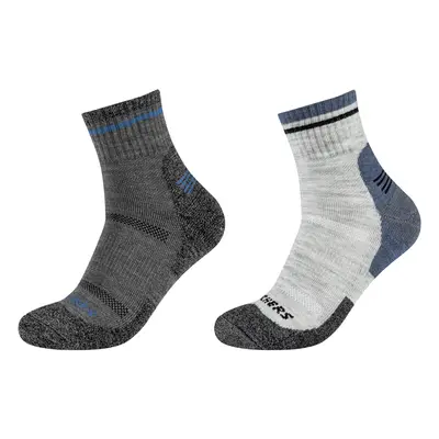 Skechers 2PPK Men Trail Wool Quarter Socks Šedá